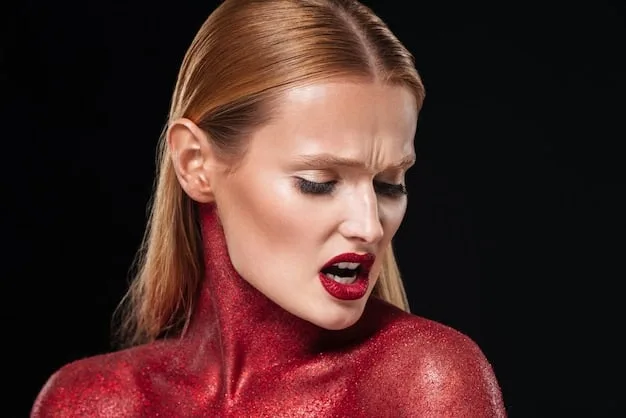 A split image featuring a celebrity with flawless red carpet makeup and a person recreating the same look with affordable drugstore makeup products. This illustrates how to achieve a red carpet glow on a budget.