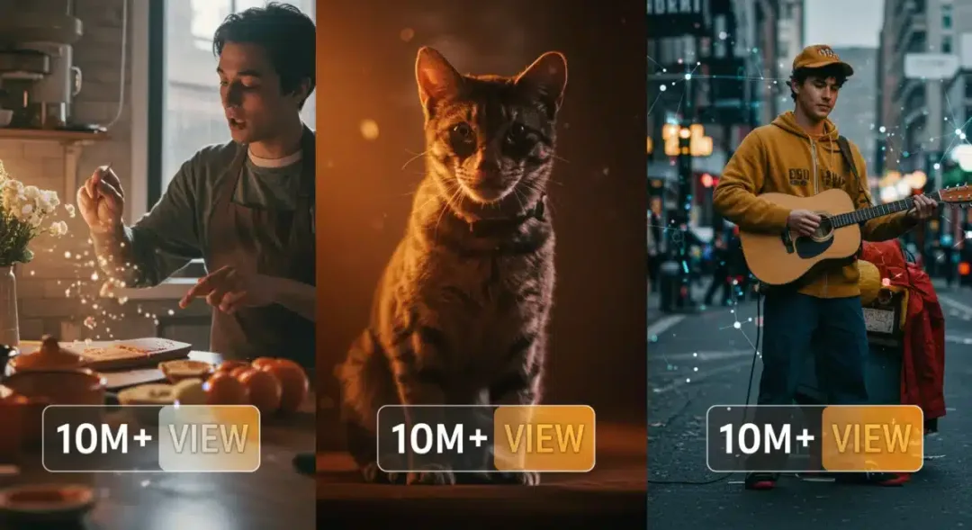 Collage of three viral video thumbnails from 2026 showcasing everyday scenarios that achieved over 10 million views.