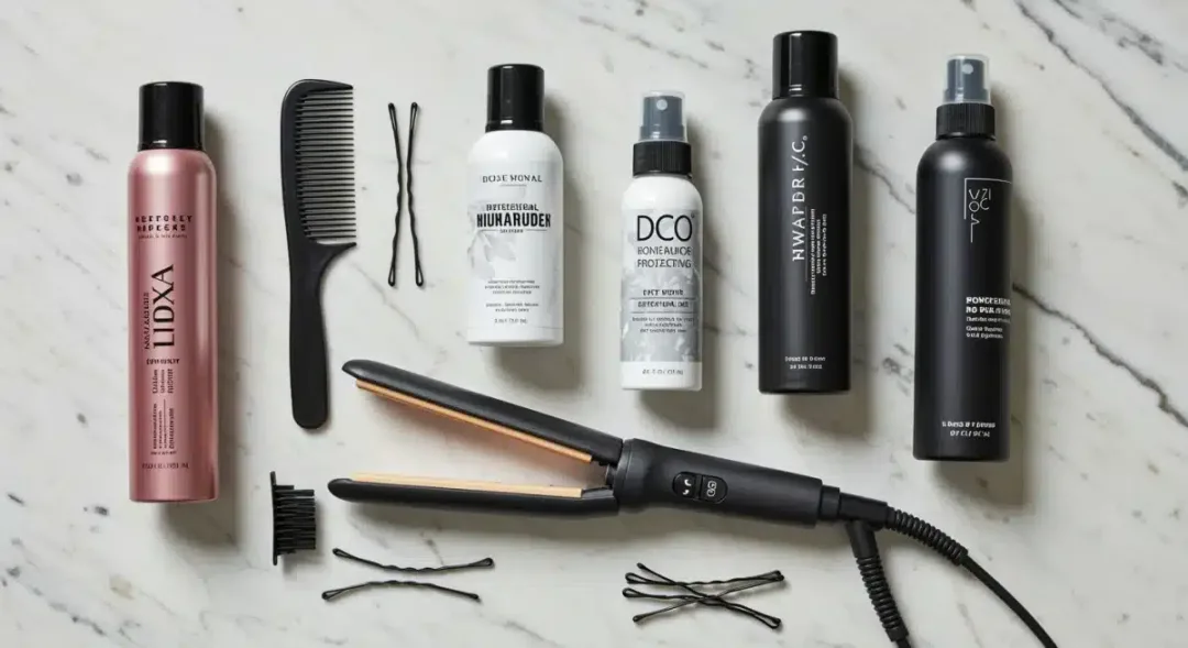 Essential hair styling tools for recreating celebrity hairstyles.