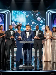 Award show winners delivering impactful speeches on stage in 2026