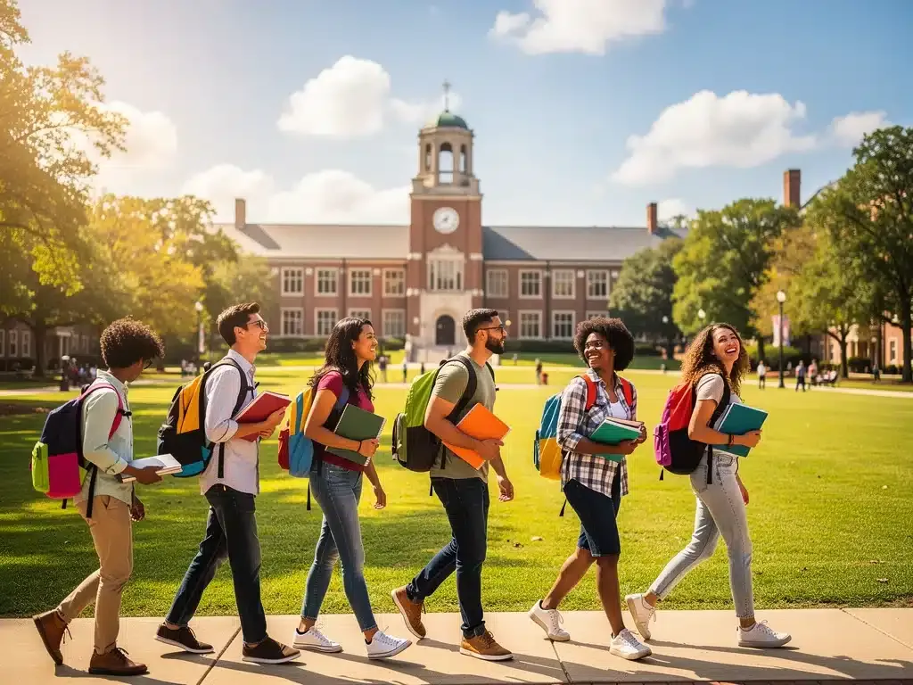 College students walking on campus, symbolizing education funded by Pell Grant
